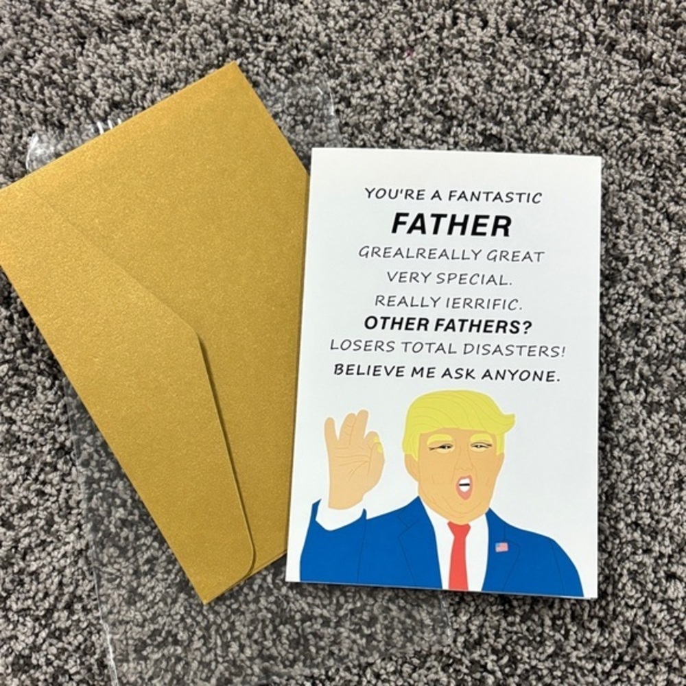 Gold and White Father's Day Card